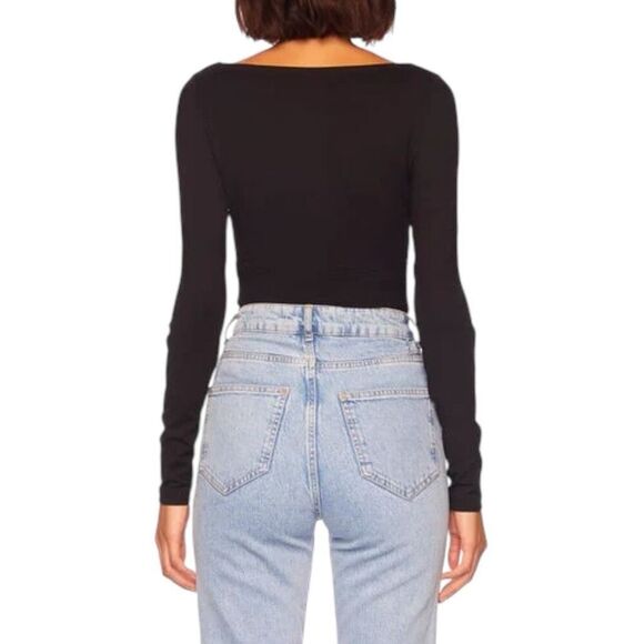 NEW Susana Monaco Angle Wire Long Sleeve Top Cabernet Purple M - Picture 6 of 8